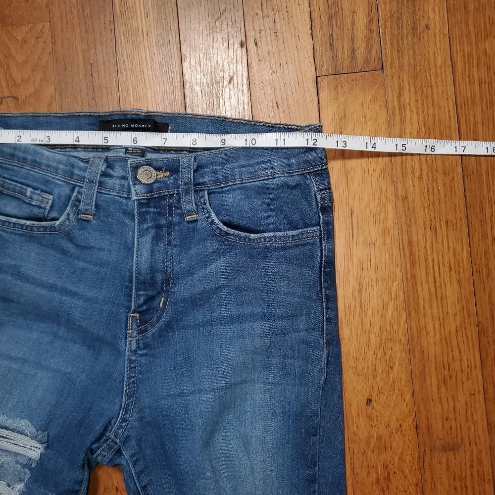Flying Monkey Blue Skinny Jeans Distressed